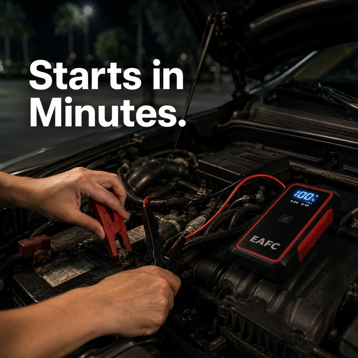 Portable Car Jump Starter – 12V Battery Booster Power Bank