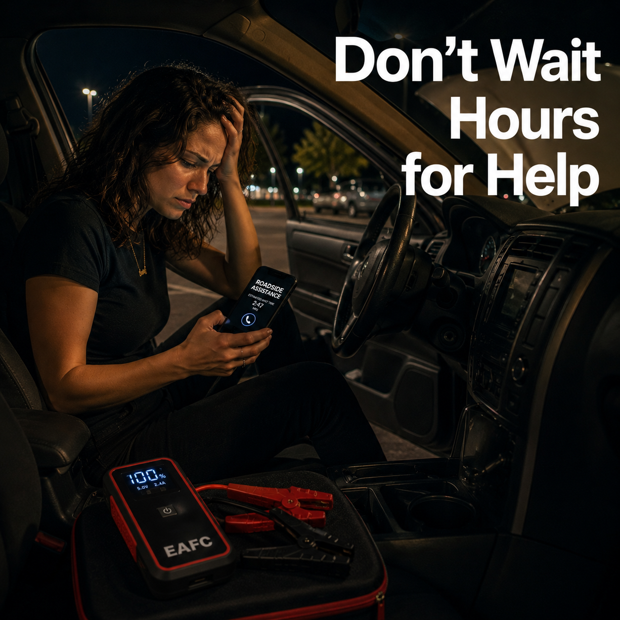 Portable Car Jump Starter – 12V Battery Booster Power Bank