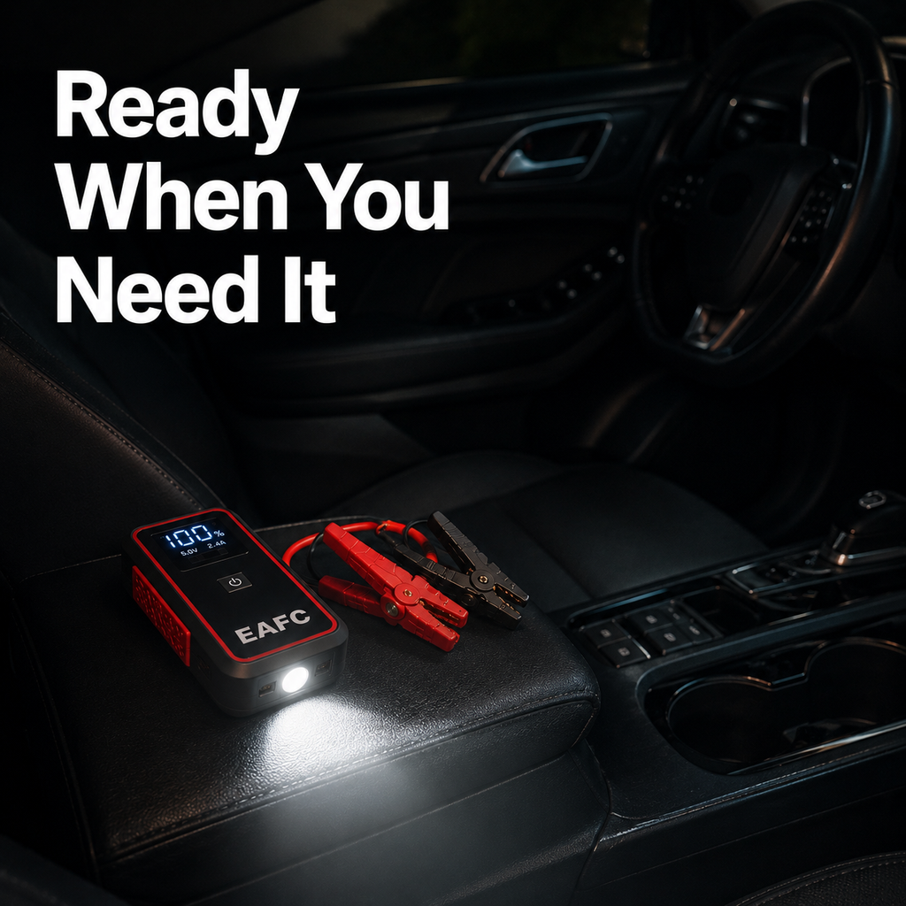 Portable Car Jump Starter – 12V Battery Booster Power Bank