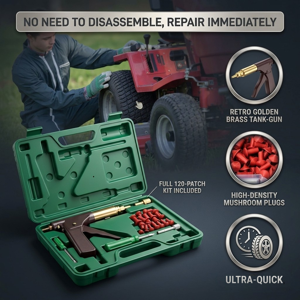 Heavy-Duty Tire Repair Kit – Emergency Tubeless Puncture Plug Tool