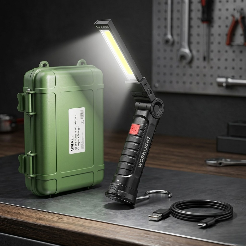 Rechargeable LED Work Light – Magnetic & Hook Design