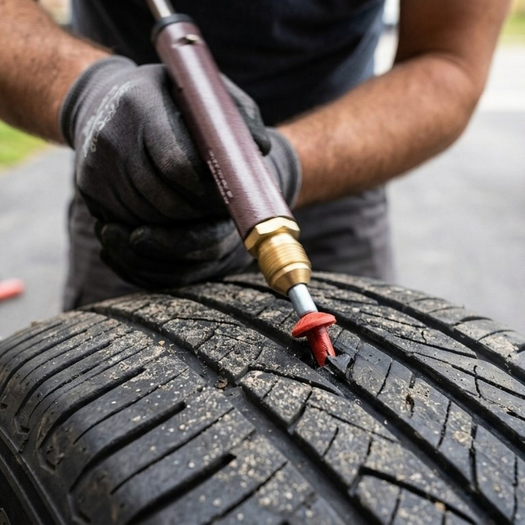 Heavy-Duty Tire Repair Kit – Emergency Tubeless Puncture Plug Tool