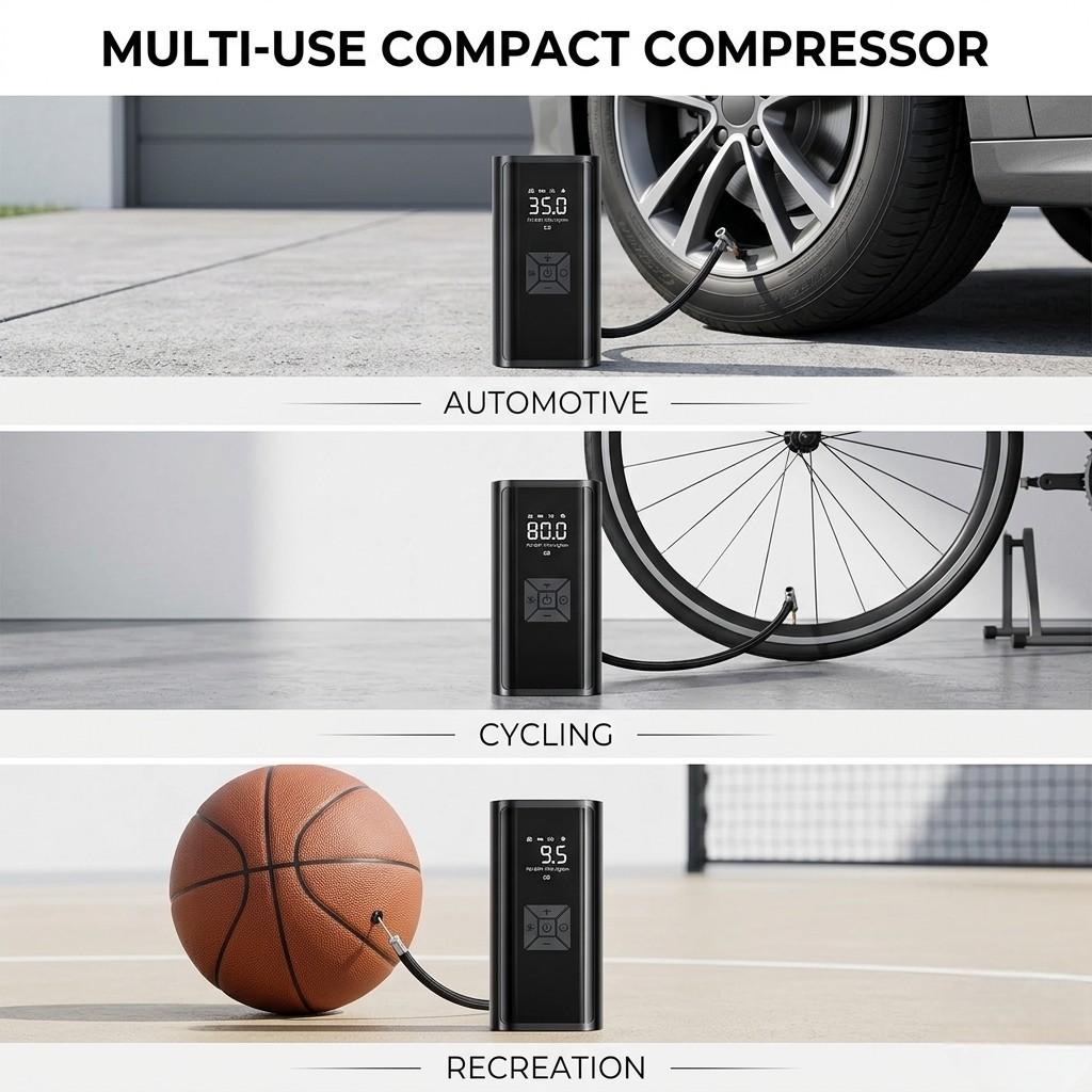 Portable Air Compressor – 150 PSI Fast Tire Inflator