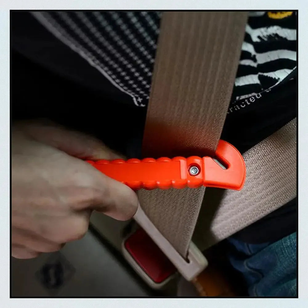 Escape Your Car in Seconds — Emergency Window Breaker & Seatbelt Cutter